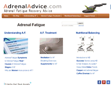 Tablet Screenshot of adrenaladvice.com